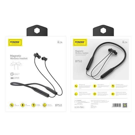 FONENG BL34 Wireless Bluetooth Neckband Earphone - alternate