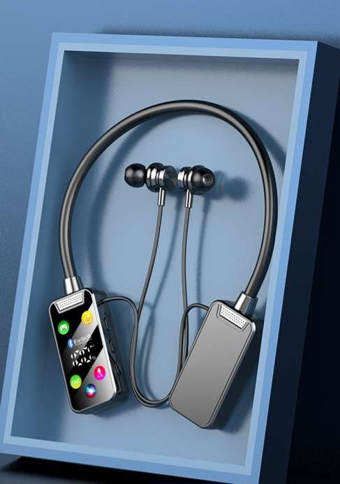 New multi-function digital display Bluetooth headset long endurance neck noise reduction high sound quality sports mobile phone Android universal — image 6 of 6