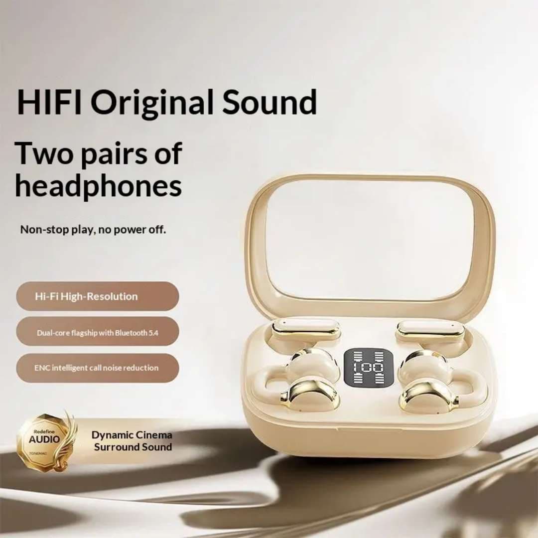 Q10 Couple Dual-Set Wireless Earbuds – Bluetooth 5.4, ENC Noise Reduction & Digital Power Display — image 1 of 8