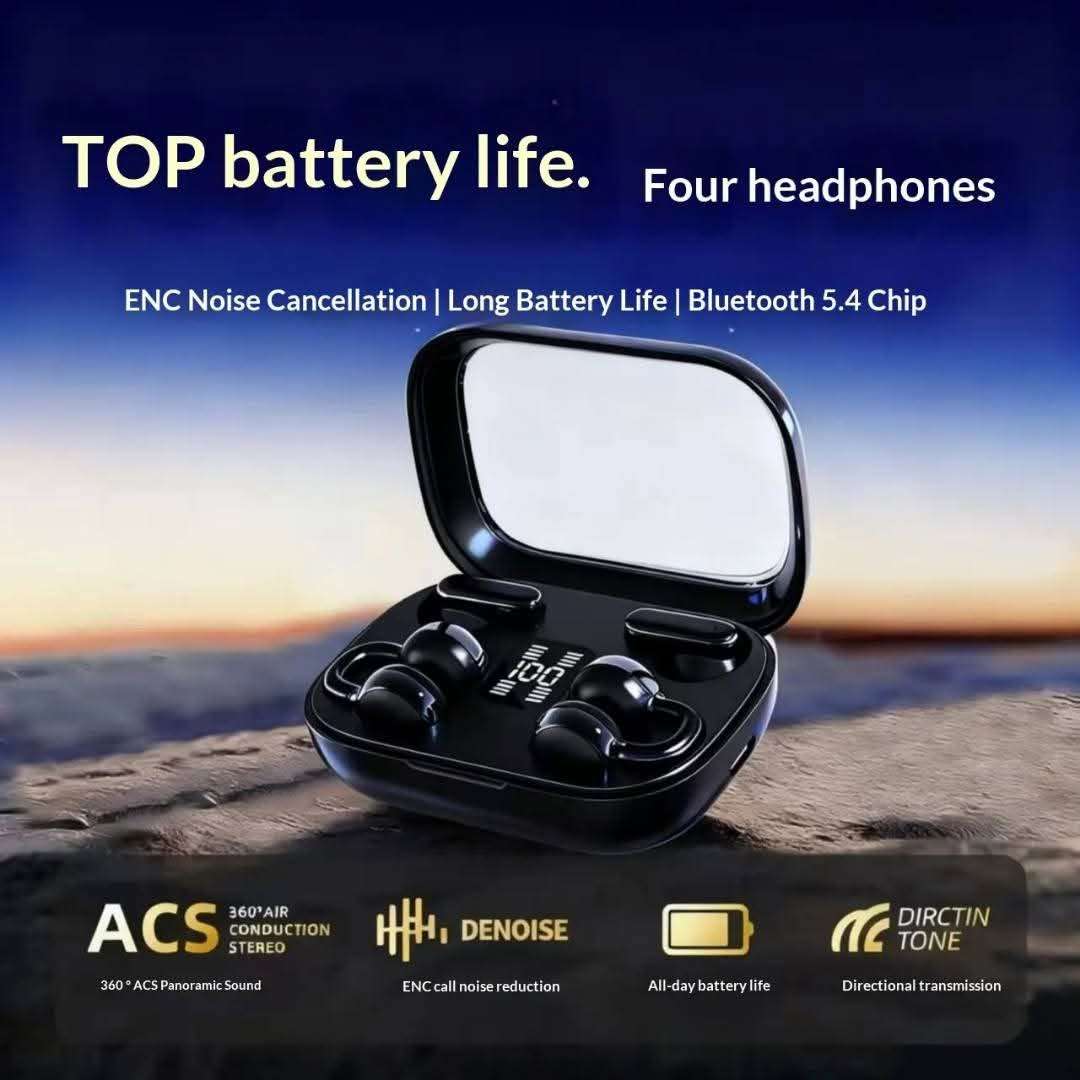 Q10 Couple Dual-Set Wireless Earbuds – Bluetooth 5.4, ENC Noise Reduction & Digital Power Display with 06 Months Official Warranty — image 3 of 9
