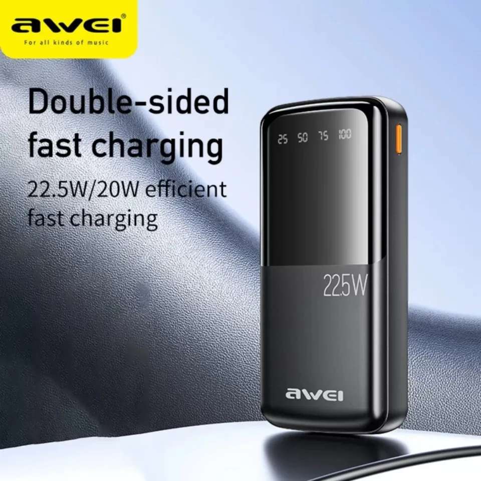Awei P13k 22.5w PD Fast Charging Powerbank-20000mAh